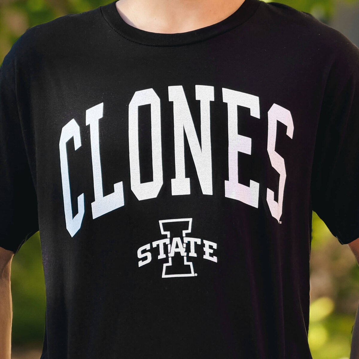CI Sport Clones I-State Black Short Sleeve T-shirt design close up